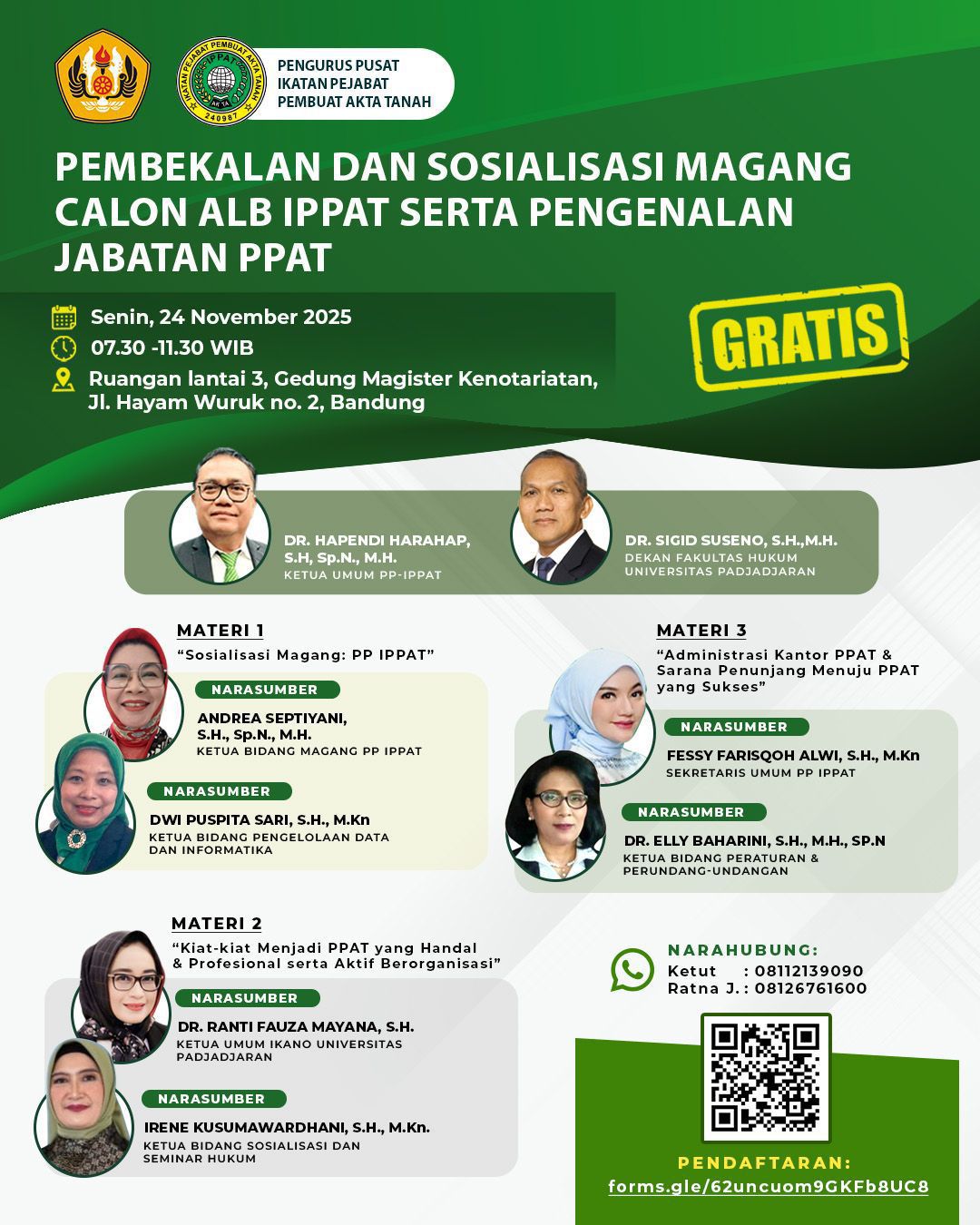 Pembekalan Dan Sosialisasi Magang Calon Anggota Luar Biasa (ALB IPPAT) Serta Pengenalan Jabatan PPAT