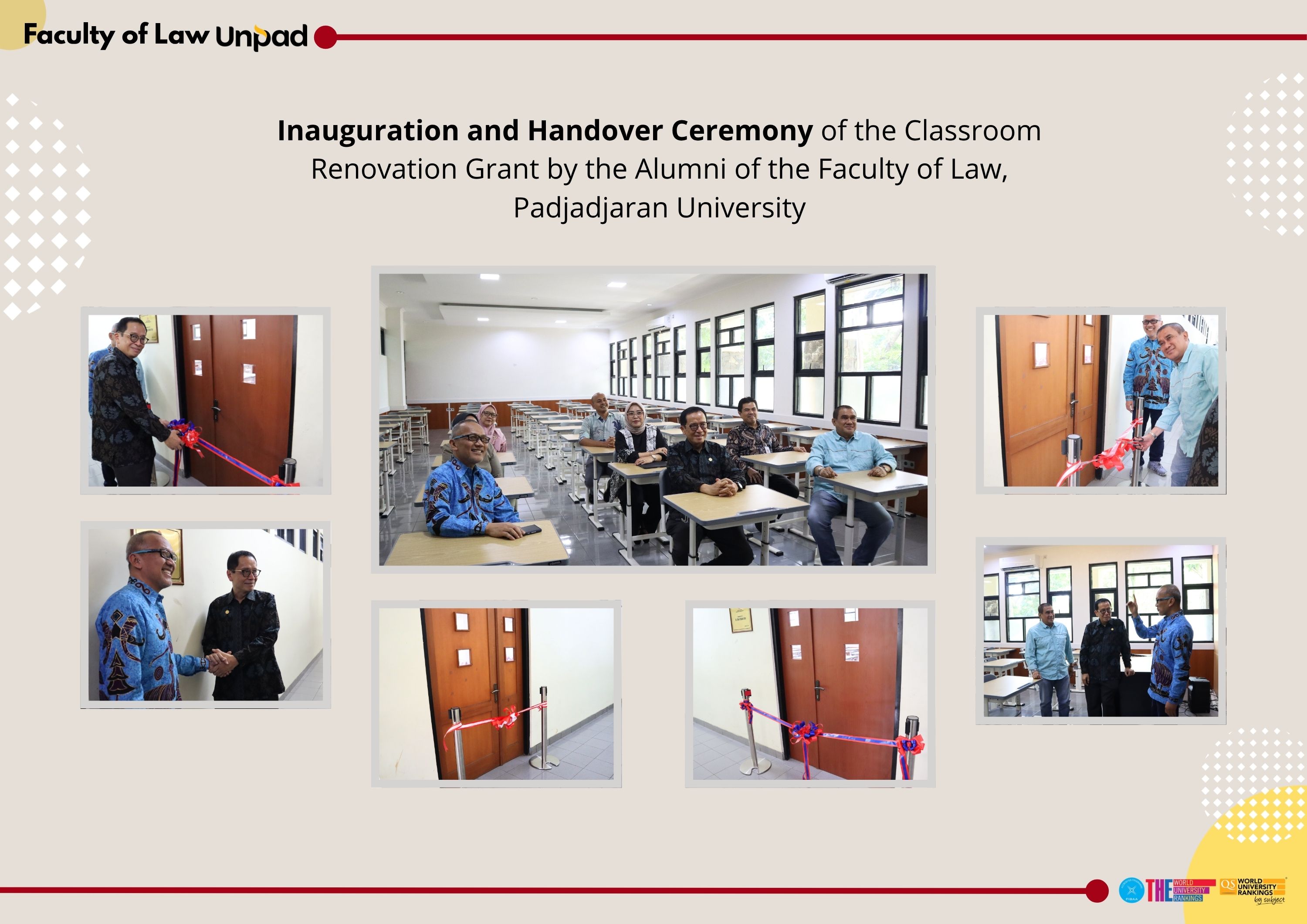 Inauguration and Handover Ceremony of the Classroom Renovation Grant by the Alumni of the Faculty of Law, Padjadjaran University