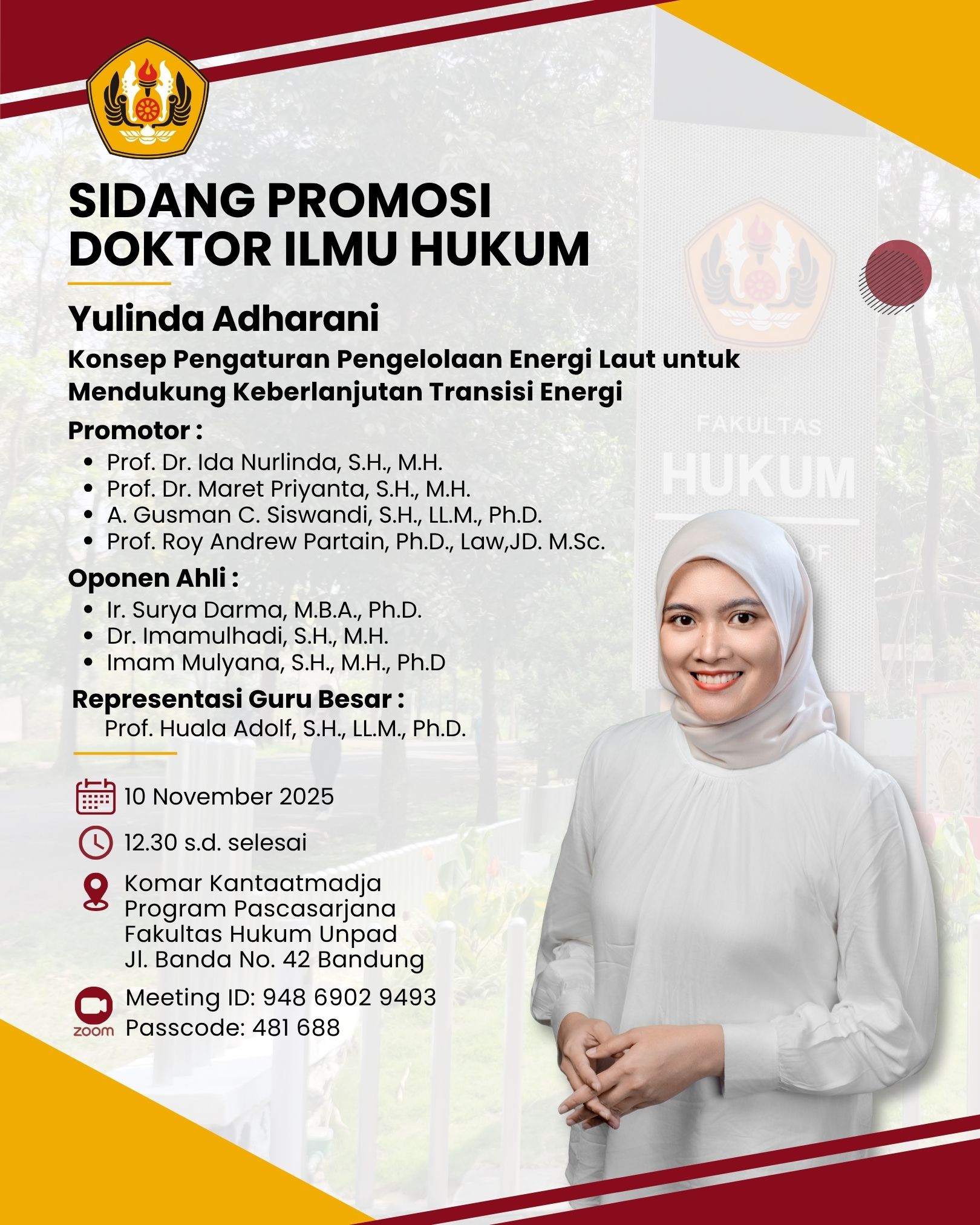 Sidang Promosi Doktor Ilmu Hukum