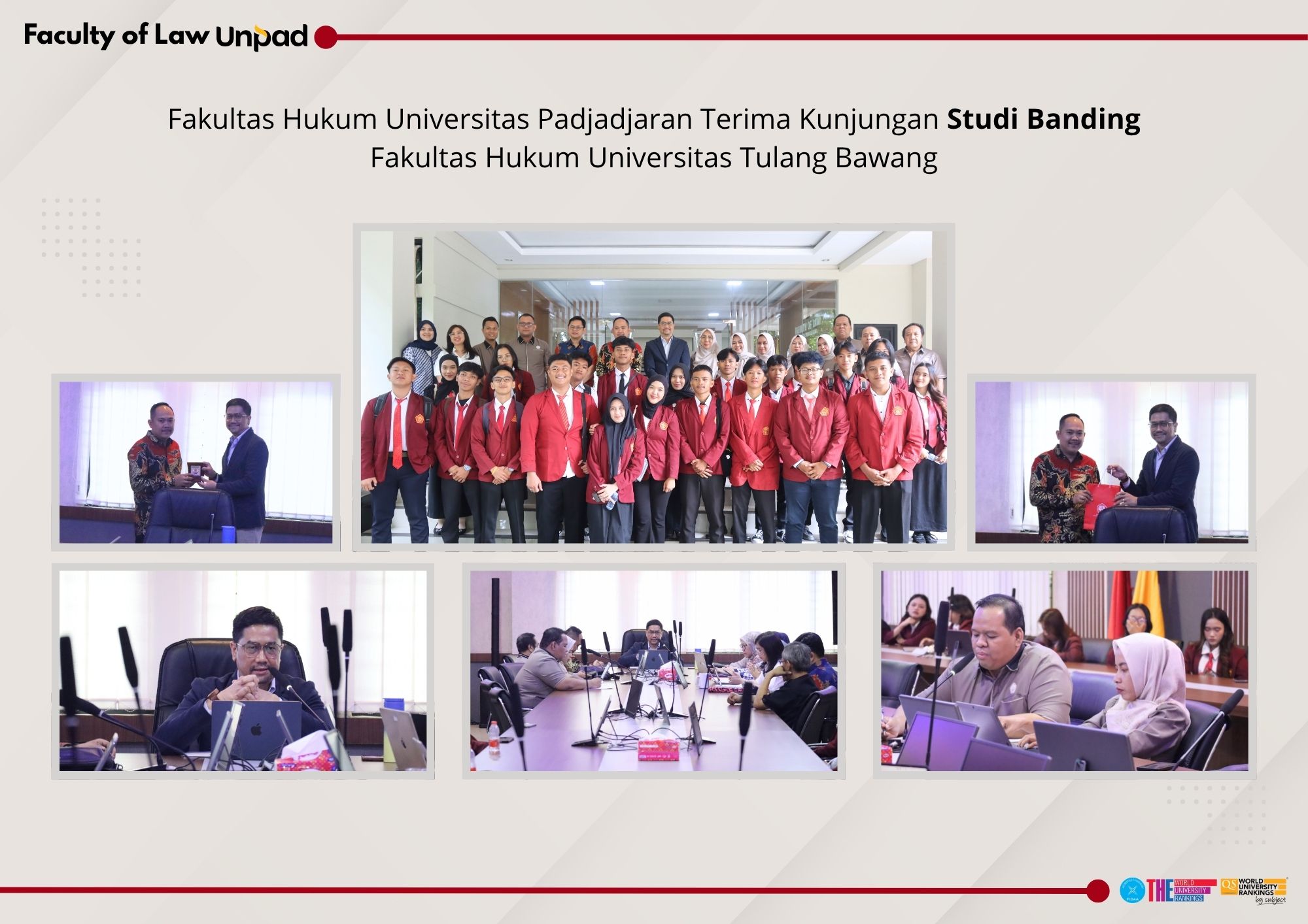 Fakultas Hukum Universitas Padjadjaran Terima Kunjungan Studi Banding Fakultas Hukum Universitas Tulang Bawang