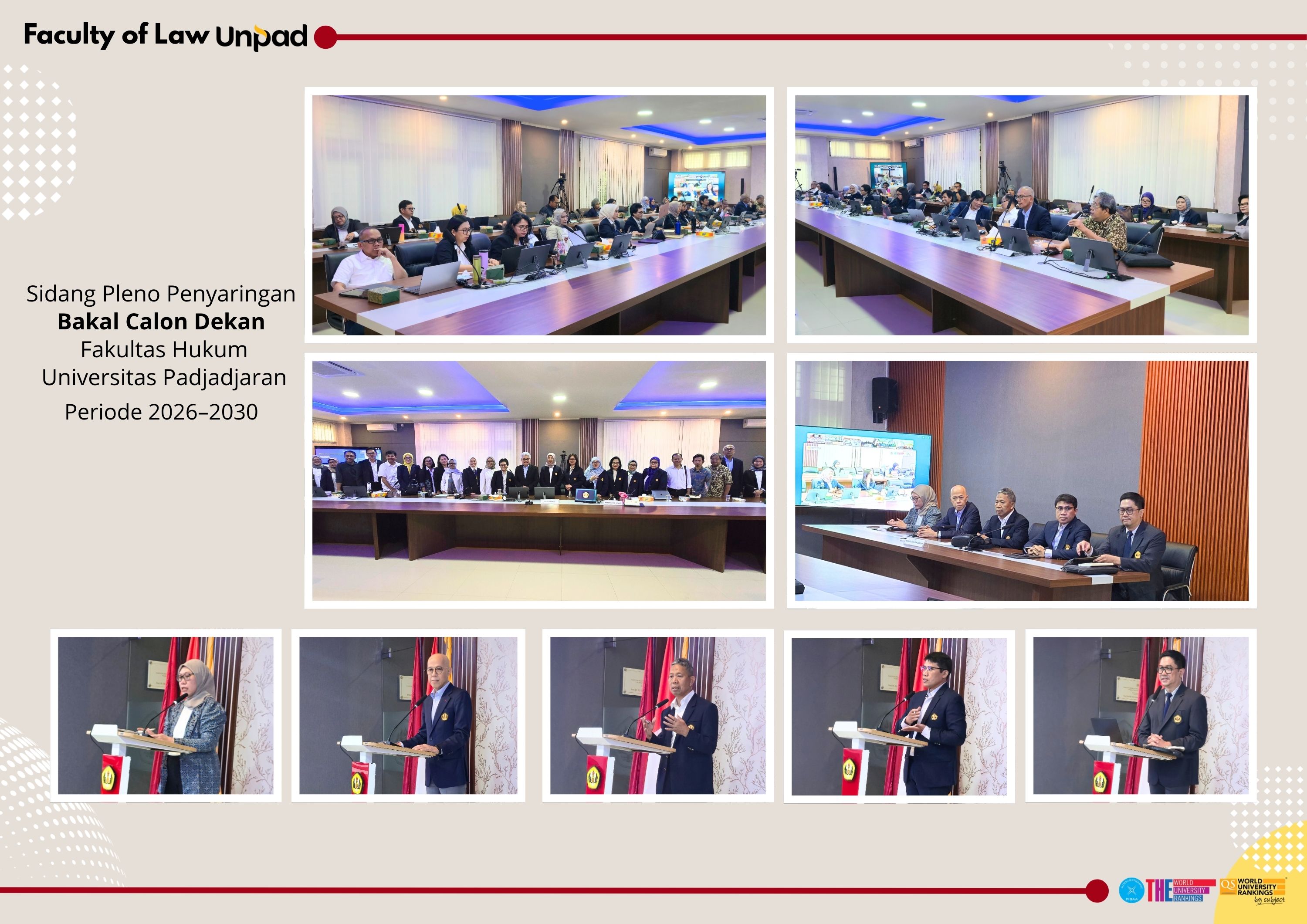 Sidang Pleno Penyaringan Bakal Calon Dekan FH Unpad Periode 2026–2030