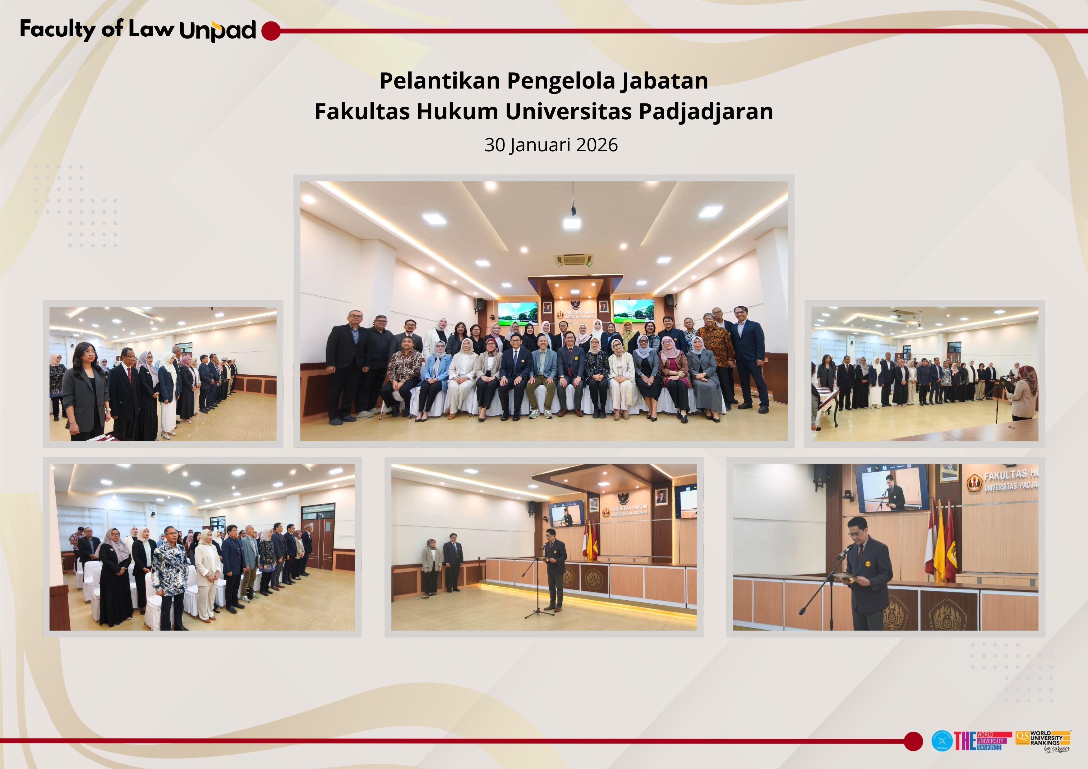 Pelantikan Pengelola Jabatan Fakultas Hukum Universitas Padjadjaran