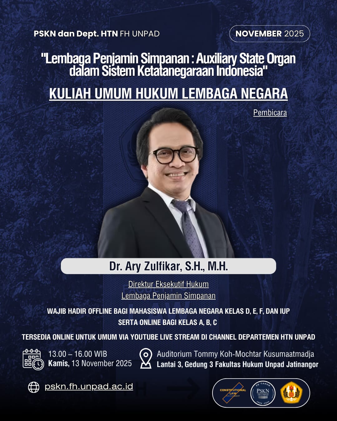 Kuliah Umum Hukum Lembaga Negara: Lembaga Penjamin Simpanan - Auxiliary State Organs dalam Sistem Ketatanegaraan Indonesia