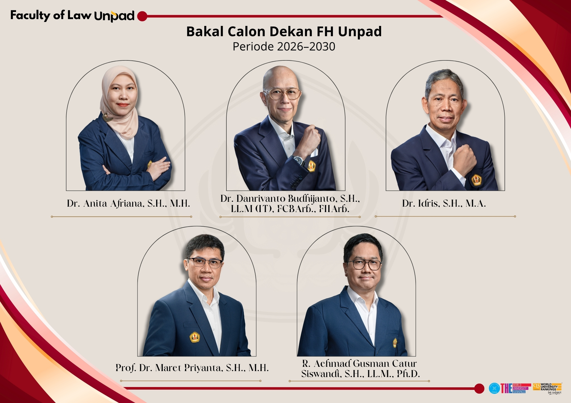  Bakal Calon Dekan Fakultas Hukum Universitas Padjadjaran