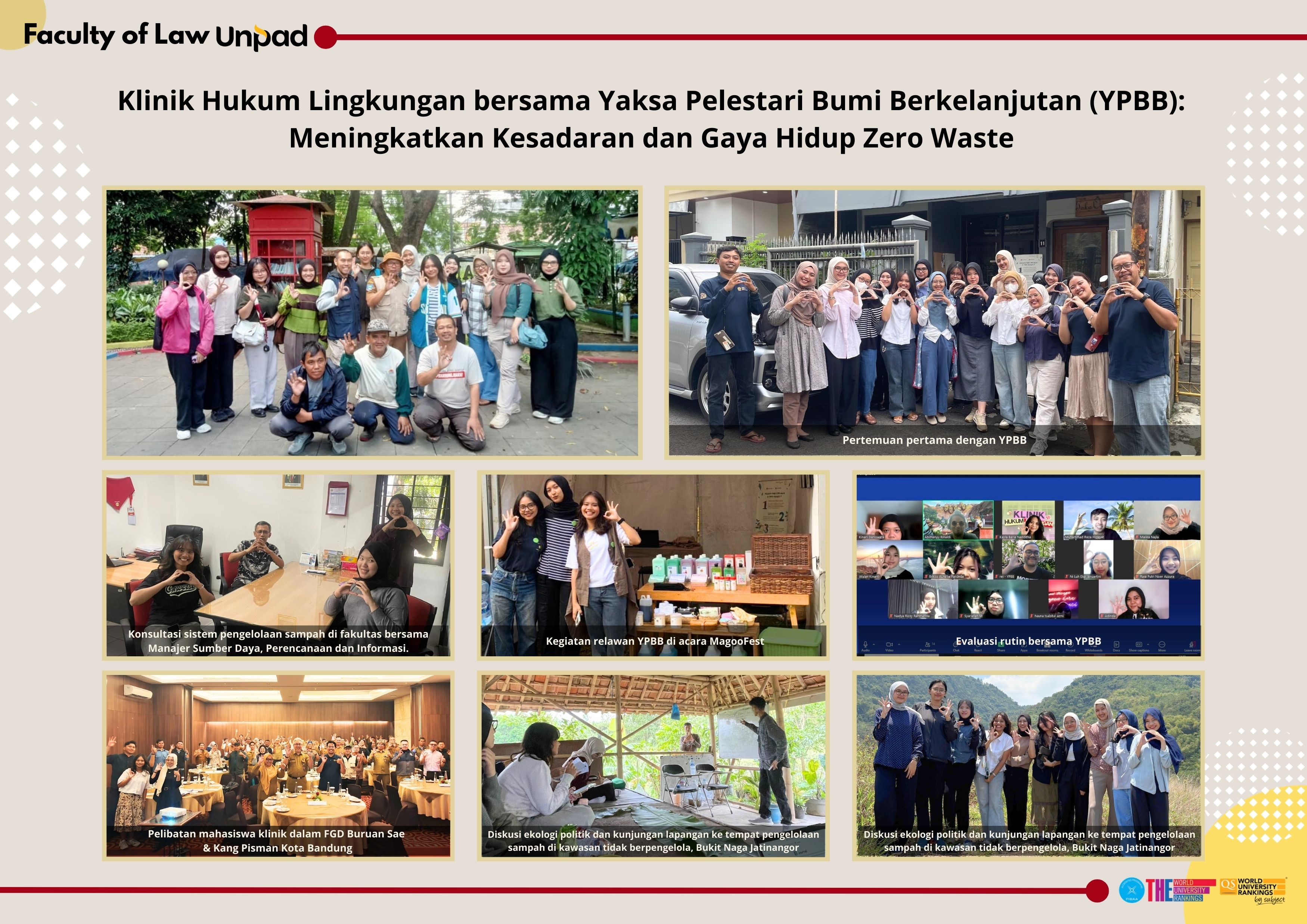 Environmental Law Clinic Collaborates with Yaksa Pelestari Bumi Berkelanjutan (YPBB): Promoting Awareness and a Zero Waste Lifestyle