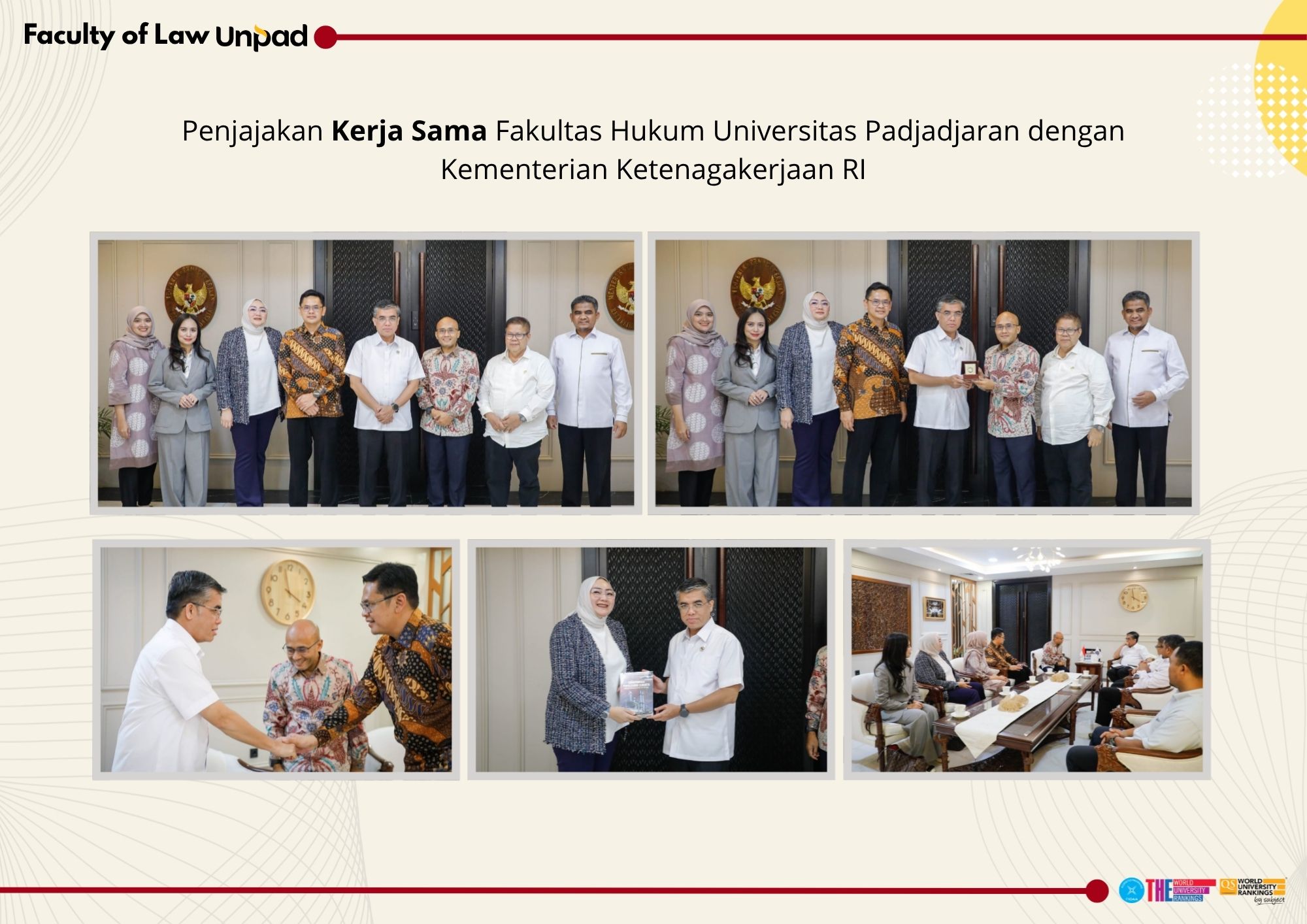 Penjajakan Kerja Sama Fakultas Hukum Universitas Padjadjaran dengan Kementerian Ketenagakerjaan RI